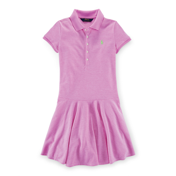 Flo Violet Rose Mesh Short-Sleeve Polo Dress Girls 7-16 1