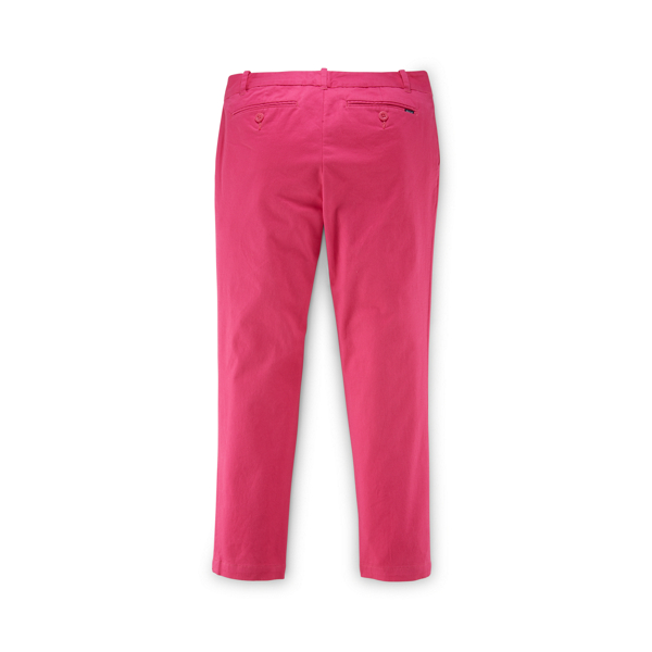 Active Pink Stretch Cotton Chino Girls 7-16 2