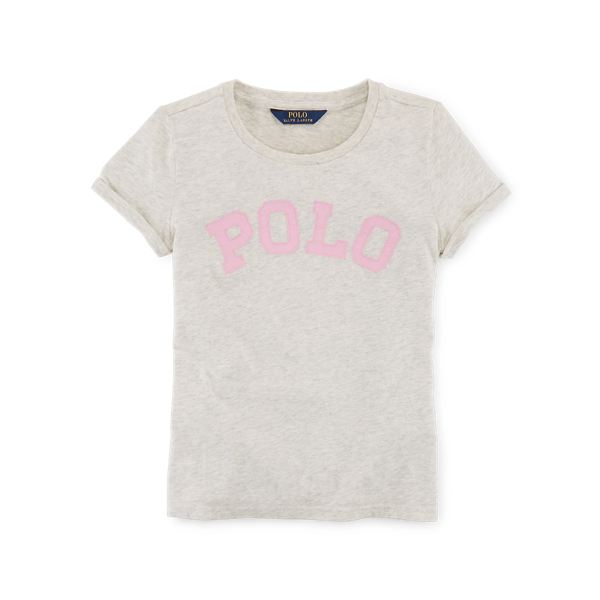 Pale Heather Appliqu&eacute;d Cotton Tee Girls 7-16 1