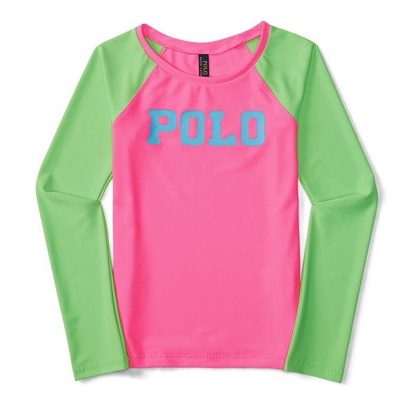 Wild Rose Color-Blocked Rash Guard Girls 7-16 1