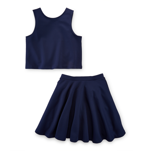 Newport Navy Top & Flared Skirt Girls 7-16 2