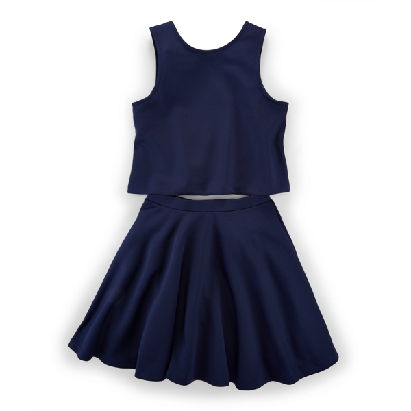 Newport Navy Top & Flared Skirt Girls 7-16 3