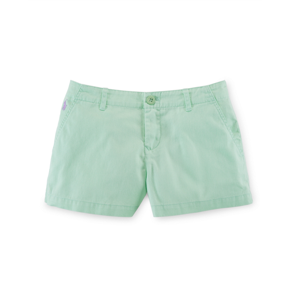 Lime Drop Tissue Cotton Chino Short Girls 7-16 3