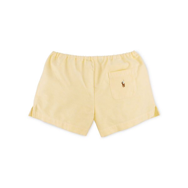 Yellow/White Cotton Oxford Short Girls 7-16 2