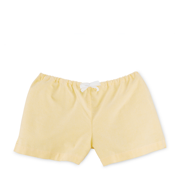 Yellow/White Cotton Oxford Short Girls 7-16 1