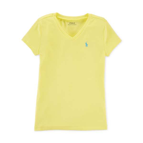 Yellow Flash Short-Sleeve V-Neck Tee Girls 7-16 1