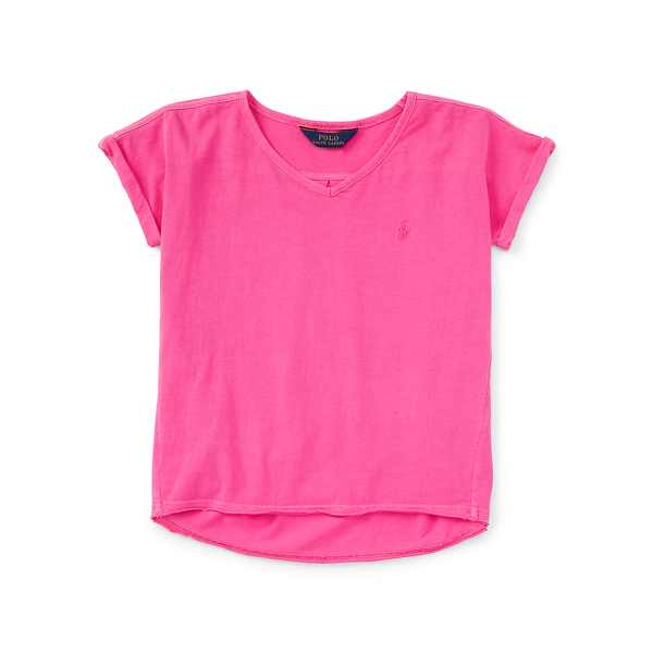 Flo Hot Magenta Slouchy Cotton Jersey Tee Girls 7-16 1