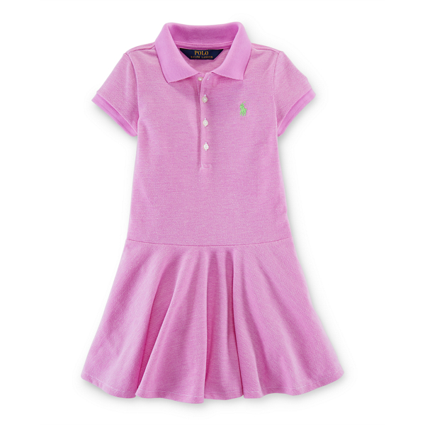 Flo Violet Rose Mesh Short-Sleeve Polo Dress Girls 2-6x 1