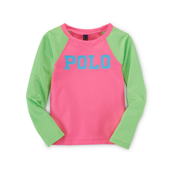 Wild Rose Color-Blocked Rash Guard Girls 2-6x 1