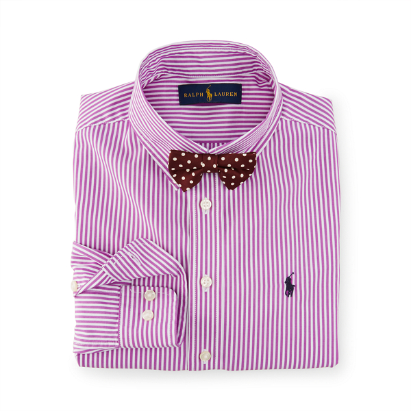 Purple Flower Multi Custom-Fit Bengal Cotton Shirt Boys 8-20 1