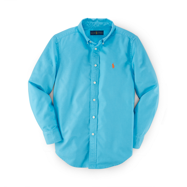 Tropic Turquoise Blake Cotton Oxford Shirt Boys 8-20 1