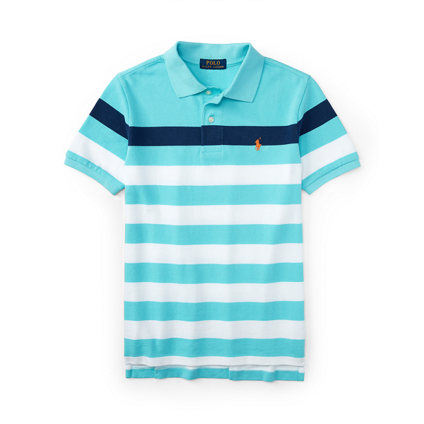 Vacation Blue Multi Striped Cotton Polo Shirt Boys 8-20 1