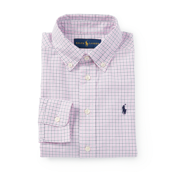 Pink Multi Custom-Fit Cotton Dress Shirt Boys 2-7 1