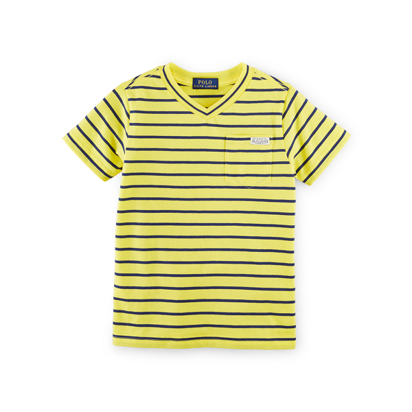 Hampton Yellow Multi Cotton-Blend Pocket V-Neck Tee Boys 2-7 1
