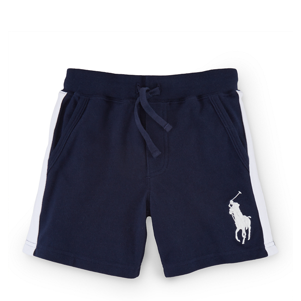 French Navy Cotton Mesh Pull-On Short Boys 2-7 1
