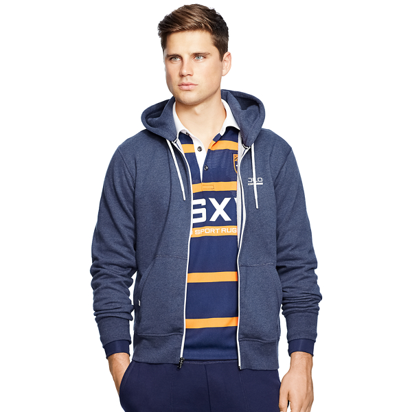 Basic Navy Heather Big & Tall Fleece Hoodie Polo Sport 1