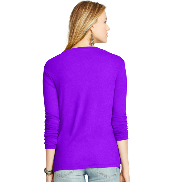 Flo Violet Rose Cotton Long-Sleeve Tee Polo Ralph Lauren 2
