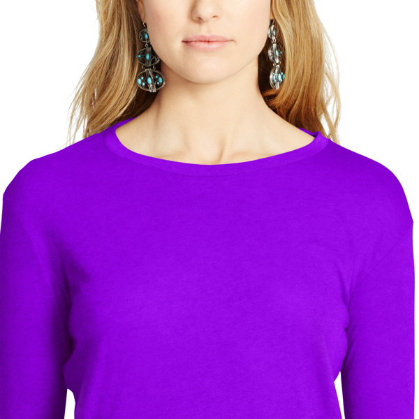 Flo Violet Rose Cotton Long-Sleeve Tee Polo Ralph Lauren 3