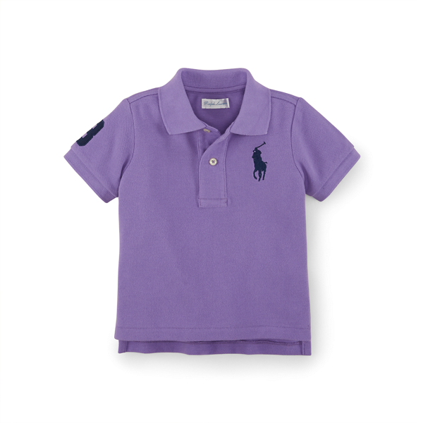 Spring Lilac Cotton Mesh Polo Shirt Baby Boy 1