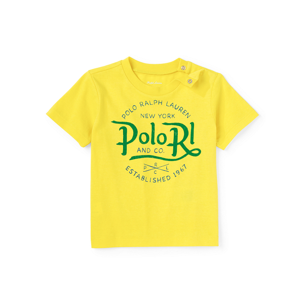 Hampton Yellow Cotton Jersey Graphic Tee Baby Boy 1
