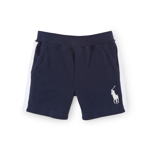 French Navy Cotton Mesh Pull-On Short Baby Boy 1