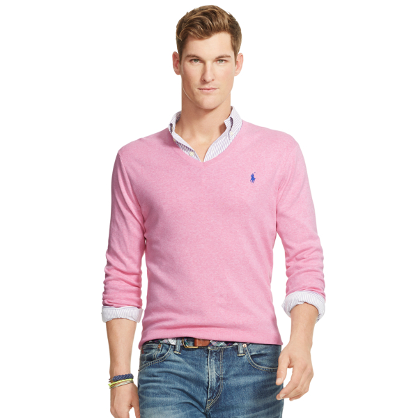 Slim Fit Cotton V Neck Jumper for Men Ralph Lauren IE