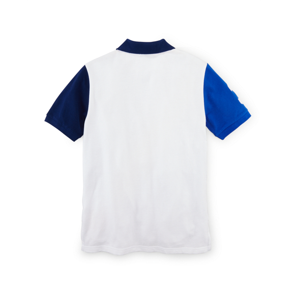 Holiday Navy Banner-Striped Cotton Polo Boys 8-20 2