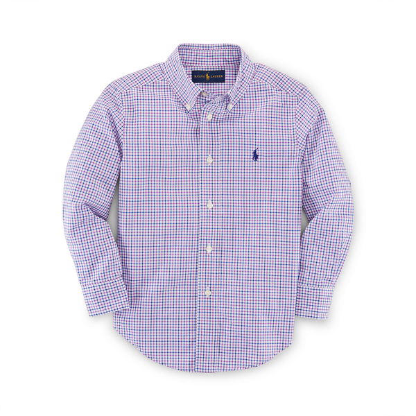 Purple Multi Blake Plaid Cotton Shirt Boys 2-7 1