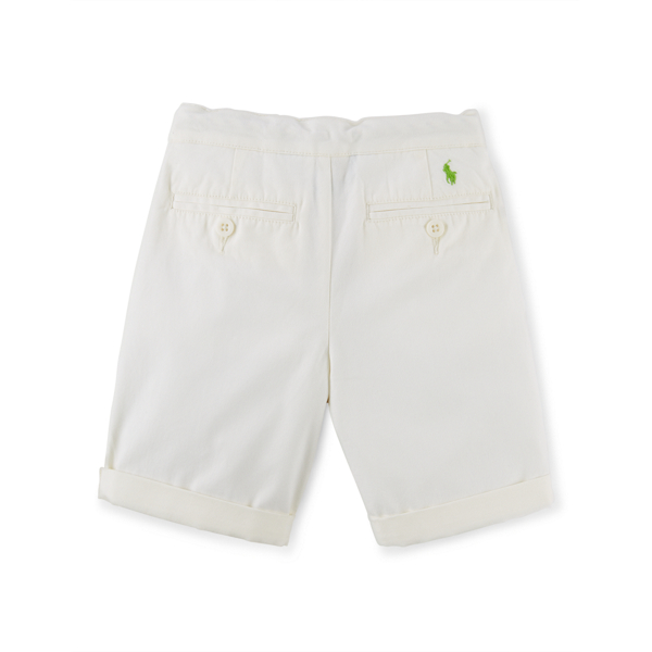 Cream Cotton Canvas Short Boys 2-7 2