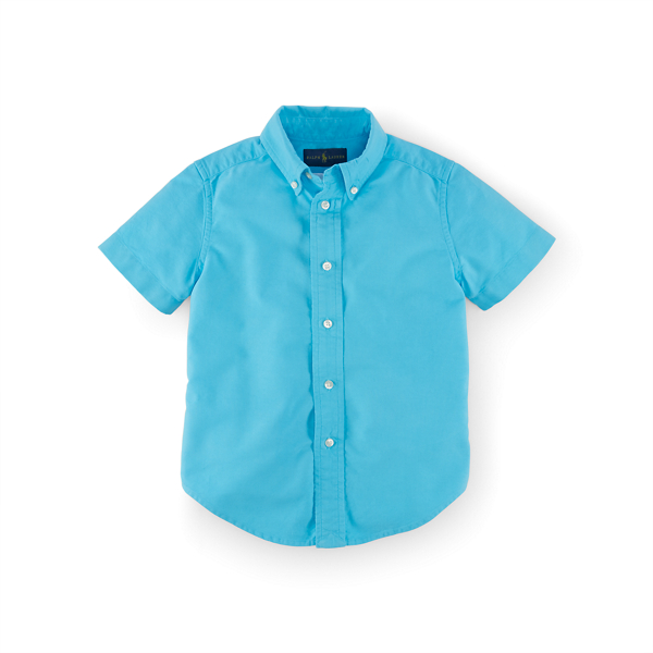 Tropic Turquoise Blake Cotton Oxford Shirt Boys 2-7 1