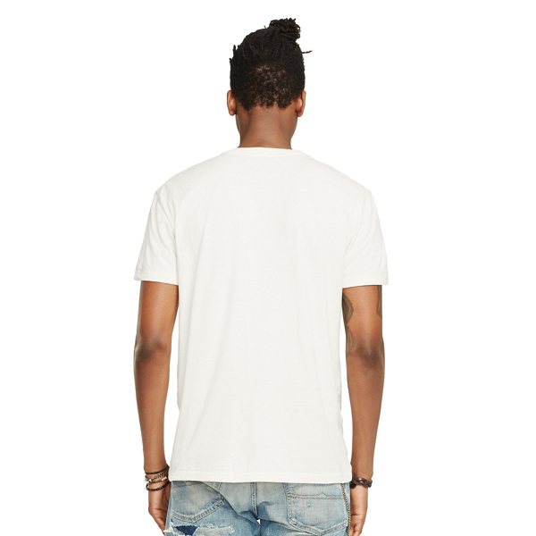 Antique Cream Cotton Jersey Graphic Tee Polo Denim & Supply 2