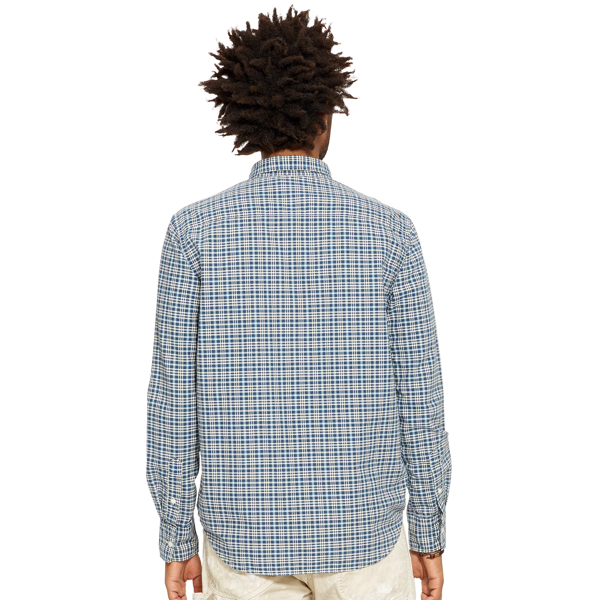 Mitcham Plaid Cotton Oxford Shirt Polo Denim & Supply 2
