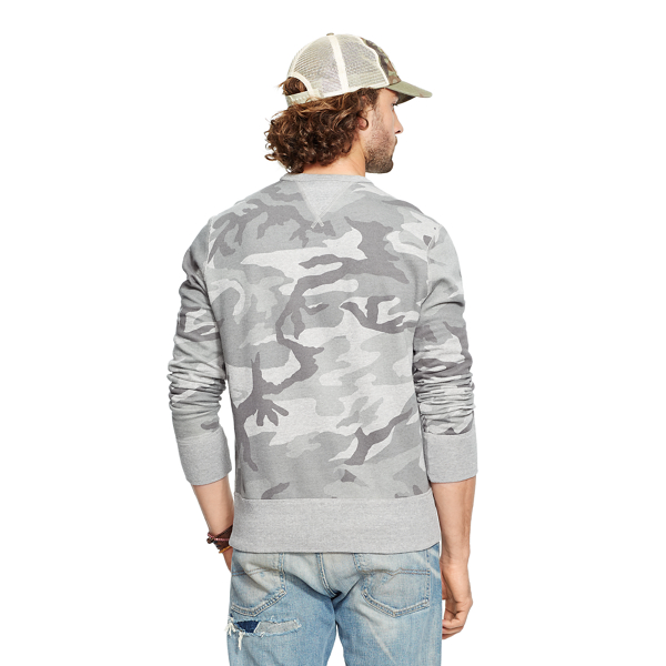 Grey Heather Camo Camo Crewneck Sweatshirt Polo Denim & Supply 2