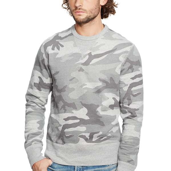 Grey Heather Camo Camo Crewneck Sweatshirt Polo Denim & Supply 3