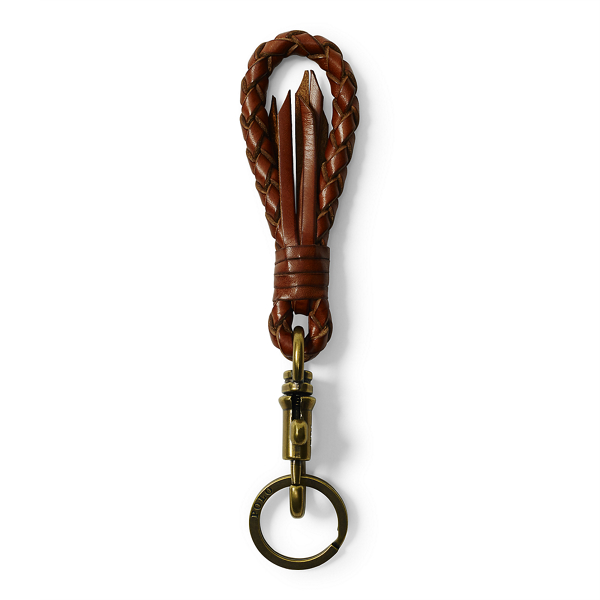 小物 Vintage Coach Braided Leather Keyfob New New Coach Red Braided Leather Loop Brass Keychain/ Ring Fob