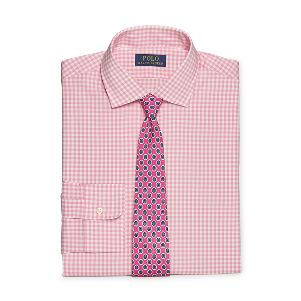 Pink/White Estate Slim Stretch Shirt Polo Ralph Lauren 1