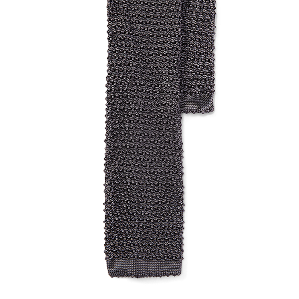 Charcoal Knit Silk Tie Polo Ralph Lauren 1