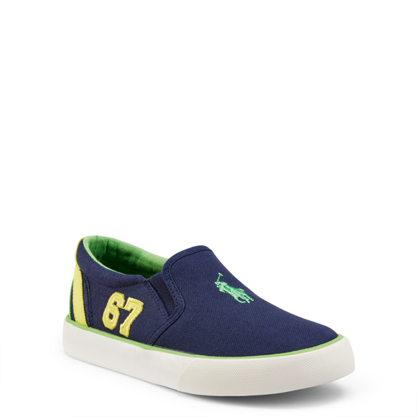 Navy Canvas Vincent Slip-On Sneaker Child 1