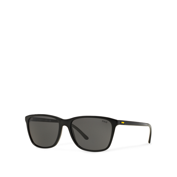 Shiny Black Square Sunglasses Polo Ralph Lauren 2