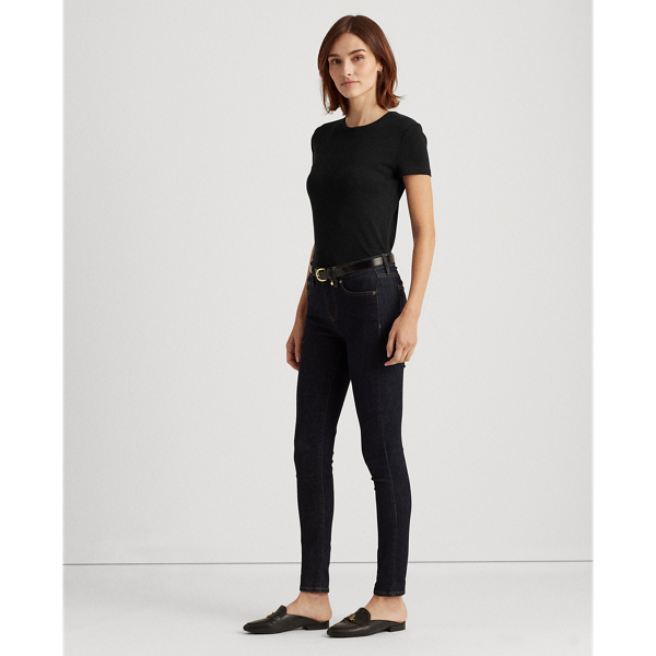 Black Cotton Short-Sleeve Tee Lauren 4