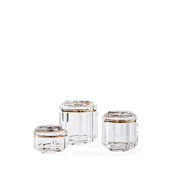 Clear/Brass Leigh Clear Crystal Jar Ralph Lauren Home 2