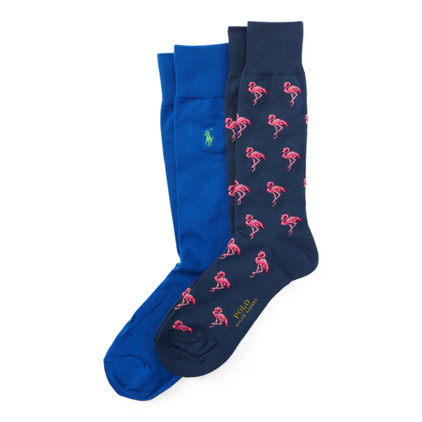 Navy Flamingo Trouser Sock 2-Pack Polo Ralph Lauren 1