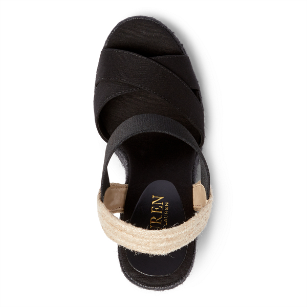Black Canvas-Jute Espadrille Lauren 2