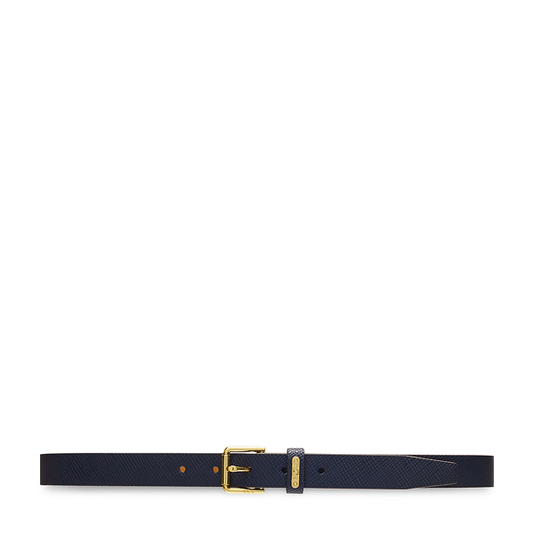 Marine Saffiano Leather Belt Lauren 1