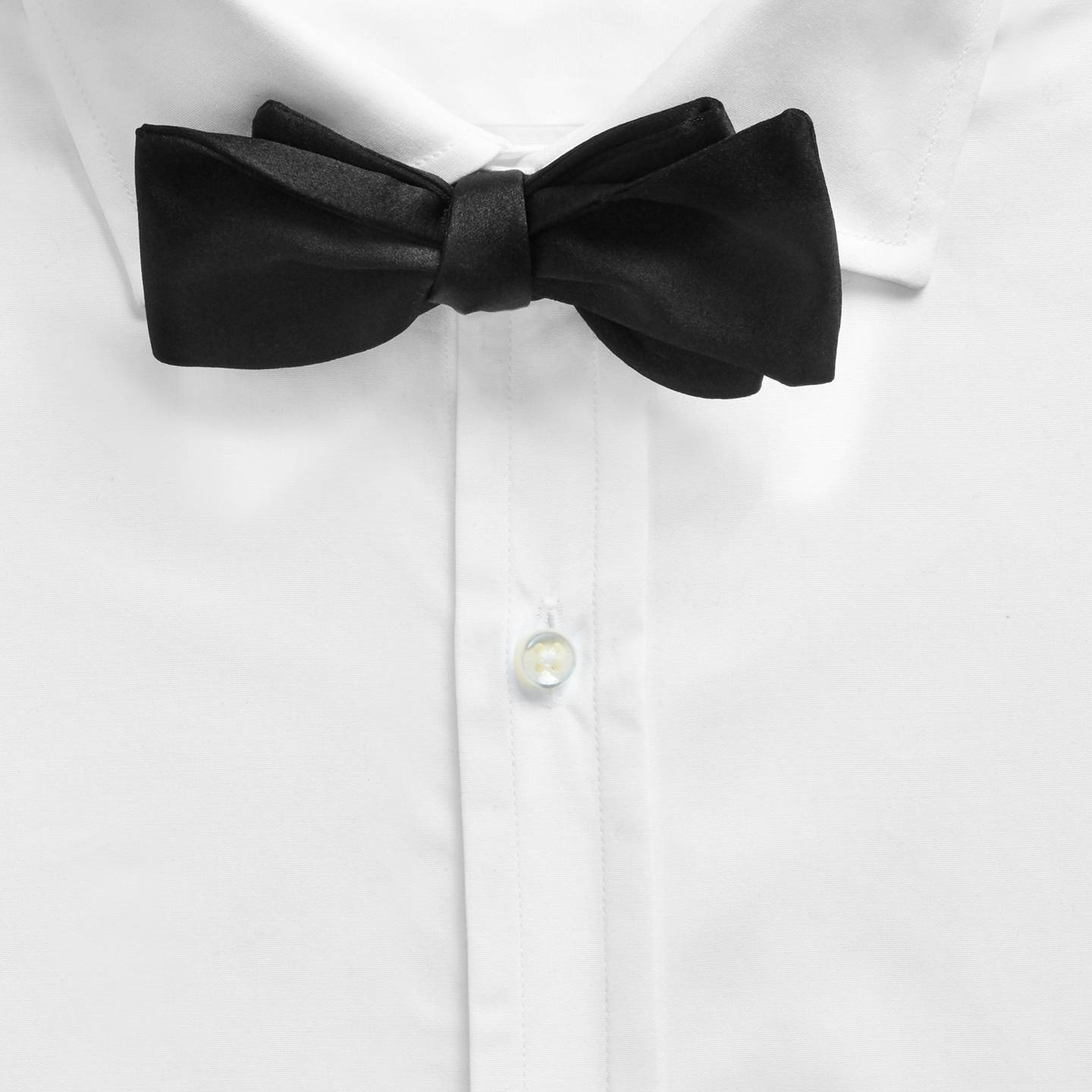 Мужской галстук-бабочка Ralph Lauren Silk Satin Bow Tie, цвет: Чёрный — фото 1