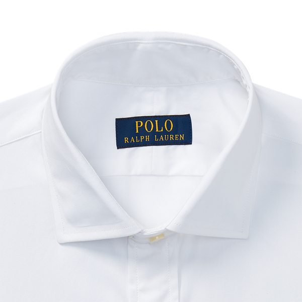 Slim-Fit Cotton Dress Shirt Polo Ralph Lauren em White 3