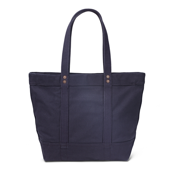 Navy Canvas Big Pony Tote Polo Ralph Lauren 2