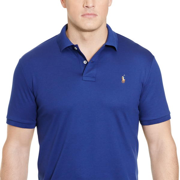 Driver Navy Classic Fit Soft-Touch Polo Big & Tall 3