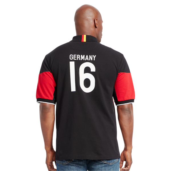 Polo Black Multi Classic Fit Germany Polo Shirt Big & Tall 2