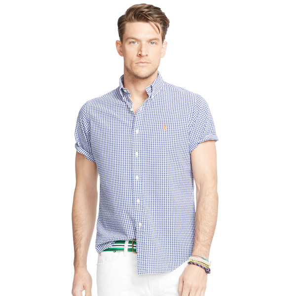 Rugby Royal/White Classic Fit Seersucker Shirt Big & Tall 1
